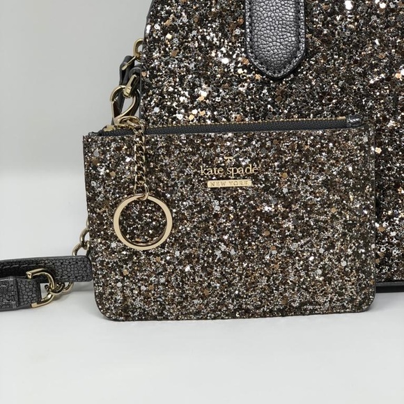 Kate Spade laurel way  Reiley glitter bag+wallet - Picture 3 of 8